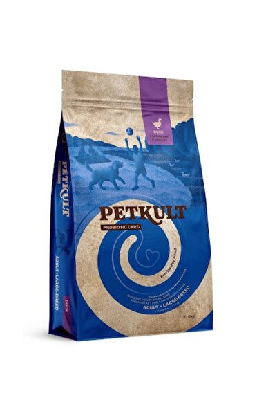 PetKult Hrană uscată pentru câini cu probiotice, adulți, rase mari, rață, 8 kg