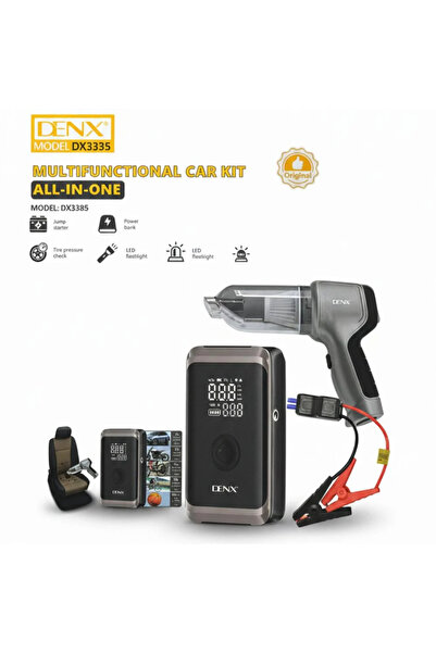 Primo DENX DX3335 طقم سيارة متعدد الوظائف 3 في 1 مع منفاخ ومكنسة كهربائية بقو...