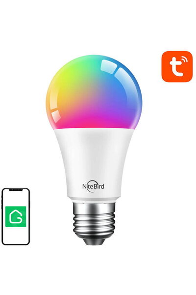 Gosund Bec LED inteligent WB4 RGB+CW, Wi-Fi, E27, 9W, 800 lm, lumină albă și ...