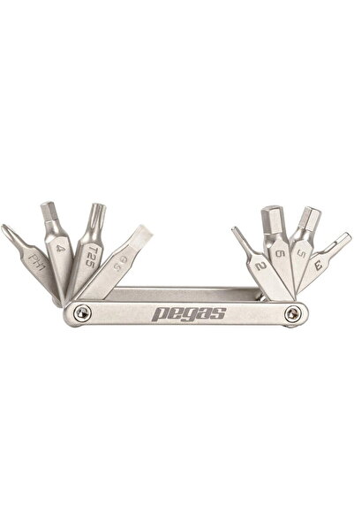 Pegas 8 in 1 compact tool set, Silver