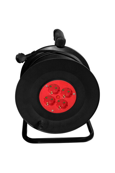 Samus Cablu prelungitor cu tambur, 4 prize Schuko, 25m, 3680W, 3x 1.5mm², IP2...