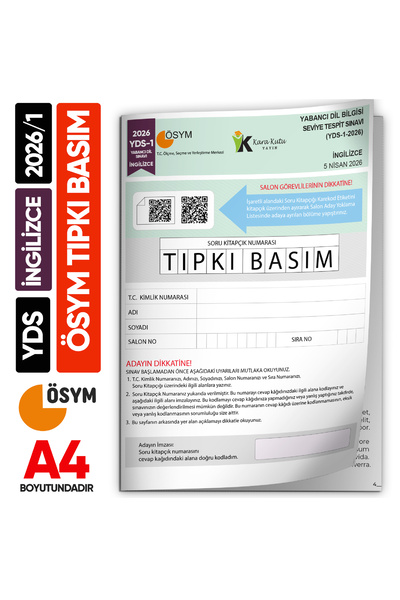 İnformal Yayınları YDS İngilizce 2026/1 Yabancı Dil Sınavı ÖSYM Tıpkı Basım Ç...
