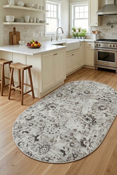 Raschel Carpet Oval Premium Yıkanabilir Leke Tutmaz Modern Elips MDL Antik Se...