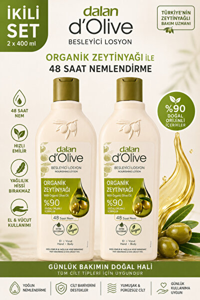 Dalan D Olive Organik Zeytinyağı Besleyici Losyon 400 ml