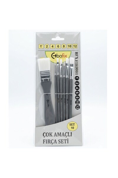 Bafix Brush Set Set-10 Gray (1,2,4,6,8,10,12)7 Pieces Bfx-Fır0001