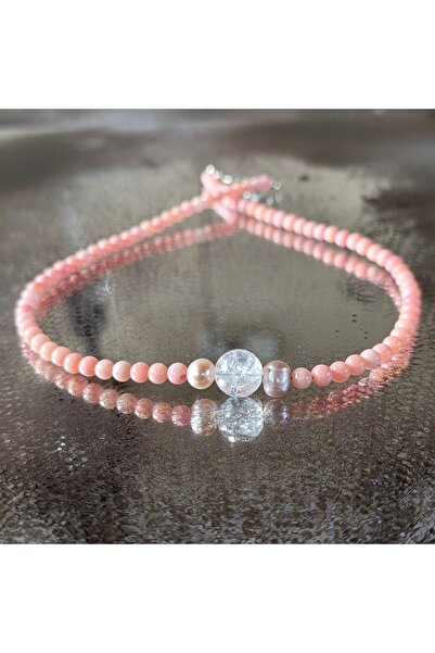 DRUZY Coral, Quartz, and Pearl Necklace – Coral Grace #21