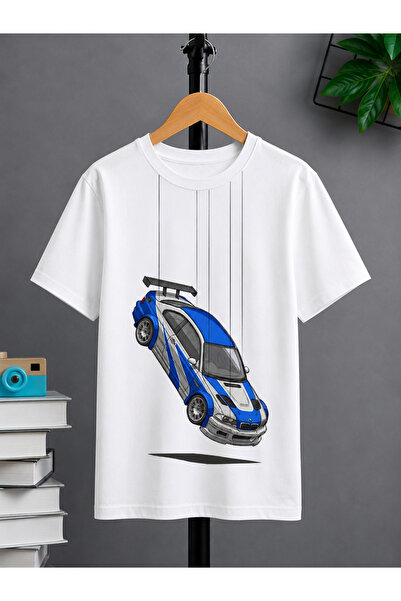 VODEXA Unisex majica prekomernog veličine HANGING VEHICLE, štampana, 100% pam...