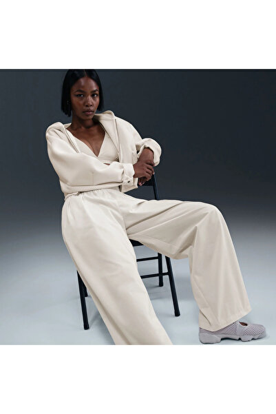 Nike Sport Casual Pant Women's Beige Sweatpants Matte Sportswear