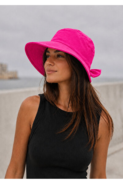 Zeramine 2024 Women's Bucket Hat with Bow Detail Summer Beach Sun Hat
