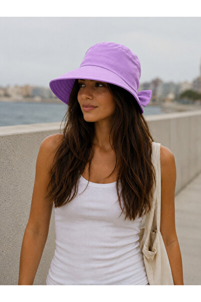 Zeramine 2024 Women's Bucket Hat with Bow Detail Summer Beach Sun Hat