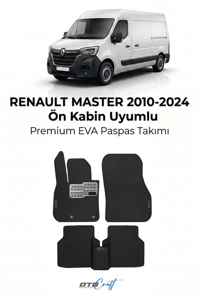 OTOCRAFT Renault Master Ön Kabin (2010-2024) Araca Özel 3D Havuzlu Eva Paspas...