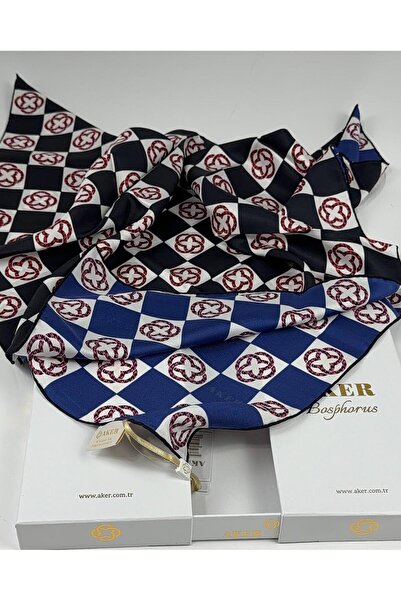 Aker Eșarfă din mătase twill cu două fețe Bosphorus 89147112-911