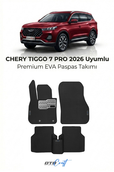 OTOCRAFT Chery Tiggo 7 Pro (2026 ve Sonrası) Araca Özel 3D Havuzlu Eva Paspas...