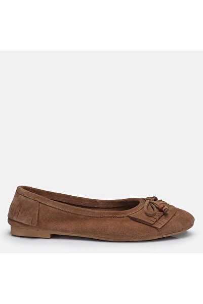 37Numara Large Size Genuine Leather Suede Ballet Flats 41-42-43-44-Mink Suede