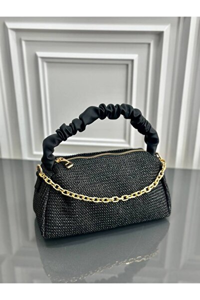 çkn sedat çakan çanta & fular & aksesuar Jute Straw Women's Hand Shoulder Cro...