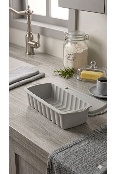 viarella Light Gray Silicone Baton Cake Mold 26X12 cm High Heat Resistant Bat...