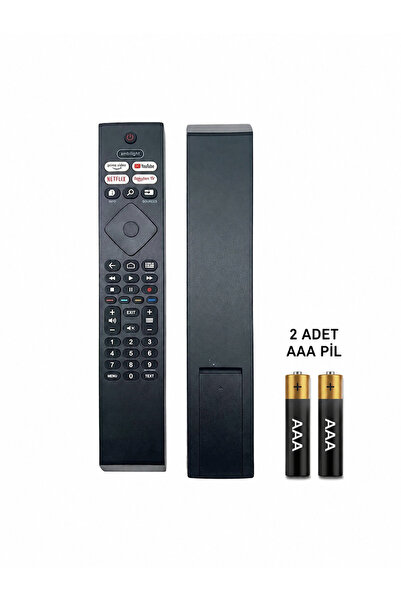 Philips 55OLED848/12 İle Uyumlu Android Tv Kumanda-1. kalite-2 adet pil hediyeli