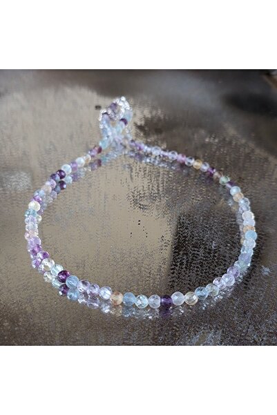 DRUZY Colier fluorit curcubeu, Rainbow#36