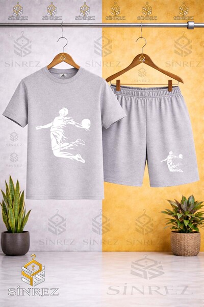 SİNREZ Tricou cu imprimeu BASKET HAVADA ASILI BYZ - Set pantaloni scurți