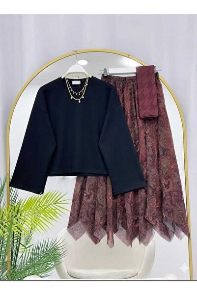 MODA VEDAT Women's Oy-Ho Blouse and Skirt Set -0700