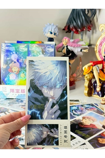 Jujutsu Kaisen Gojo karakterli poster koleksiyon kartı