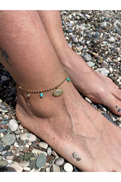 Atelier Licia Eye Detailed Stainless Steel Anklet