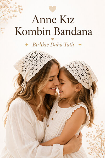 NEHOLİA Anne Kız Kombin Bandana El Örgüsü Saç Bandı Bohem Stil Ayarlanabilir ...