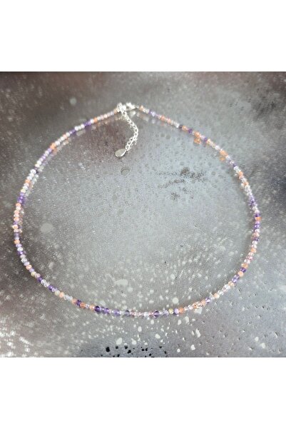 DRUZY Colier ametist, cuarț roz, citrin și cuarț incolor, Crystal Harmony #83