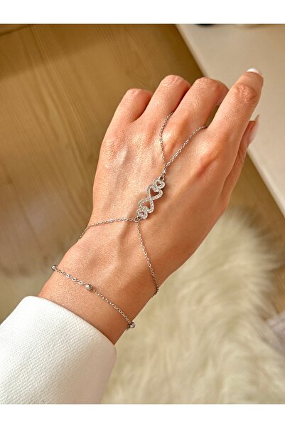 YOUES JEWELRY سوار شاهميران من الفولاذ باللون الفضي