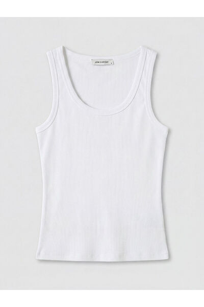 LC Waikiki New season white u-neck women's tank top from gulis clothing
