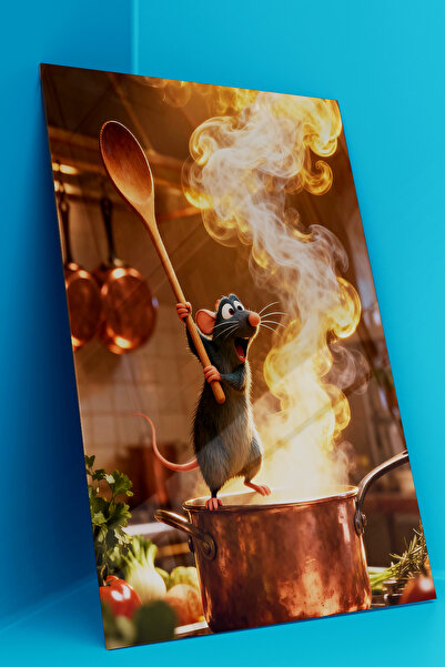 Tepeli Home Ratatuy Metal Poster Tablo – Parlak Yüzey Canlı Baskı Modern Duva...