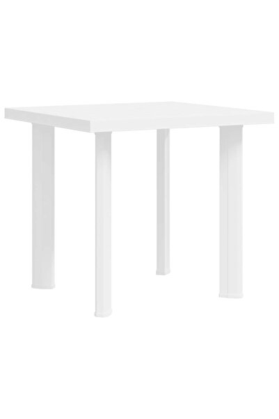 vidaxl Masă de grădină, alb, 80 x 75 x 72 cm, plastic