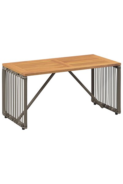 vidaxl Outdoor table Grey and Brown 80 x 40 x 40 cm polyrattan