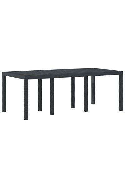 vidaxl Masă de Grădină Antracit 200 x 100 x 73 cm poliratan