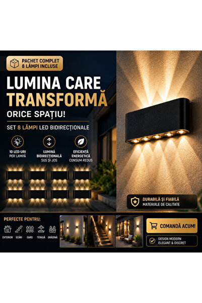 OEM SET 8 LAMPI BIDIRECTIONALE 12 LED (RO-V06)