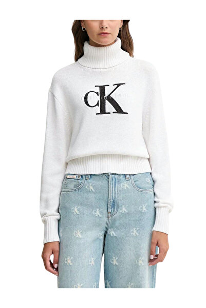 Calvin Klein Γυναικείο Πουλόβερ Ζιβάγκο Λευκό LV047D354G-YAA