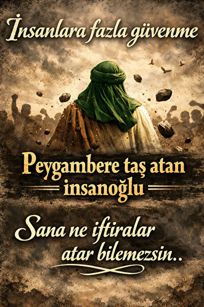 Hayal Poster insanlara fazla güvenme Retro Ahşap Poster 20x30