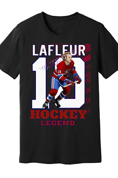 yiou trendy clothing تي شيرت رجالي من Lafleur 10 Canadian Hockey Legend