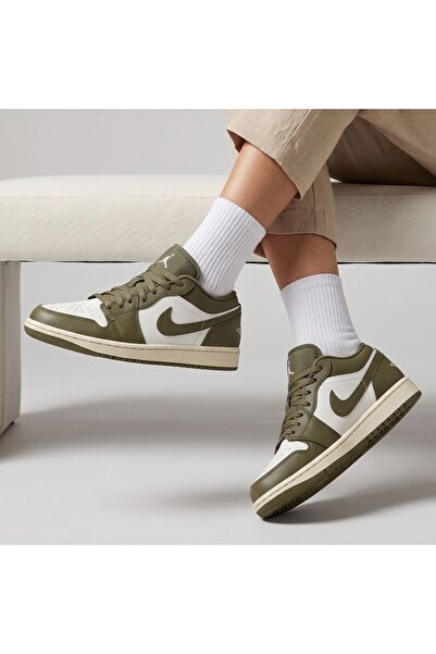 Nike Air Jordan 1 Olive Green Casual Sneaker Sportie (Slim Fit)