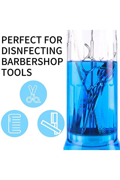 Disinfex 1500 ML Barber Disinfectant Jar Comb Sterilization Tank Disinfecting...