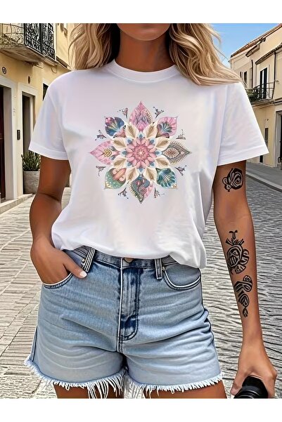 puolikuu Tricou unisex cu croială confortabilă, cu panglică și imprimeu dublu