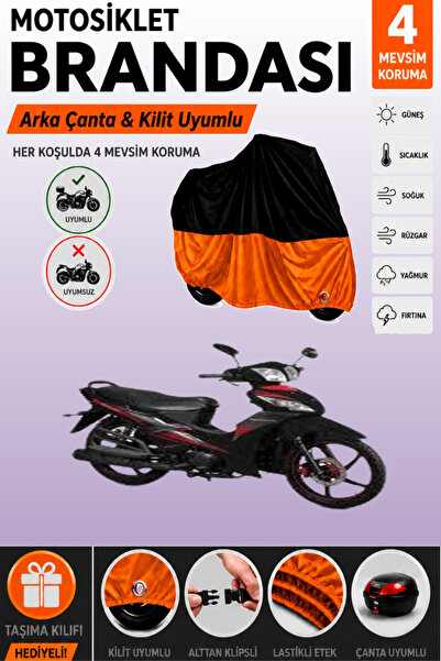 Cemku Double Black Top - Orange Bottom, Rear Bag Compatible Kuba Sj100-16D Mo...