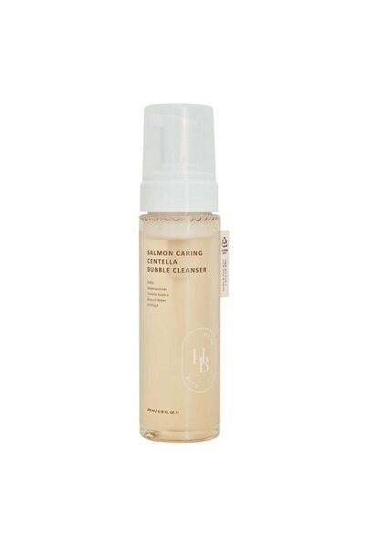 HEVEBLUE SALMON CARE CENTELLA BUBBLE CLEANSER - Facial Cleansing Foam with Sa...