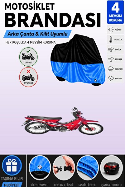 Cemku Double Black Top - Blue Bottom, Rear Bag Compatible Yuki Yk100-7 Paşa-S...