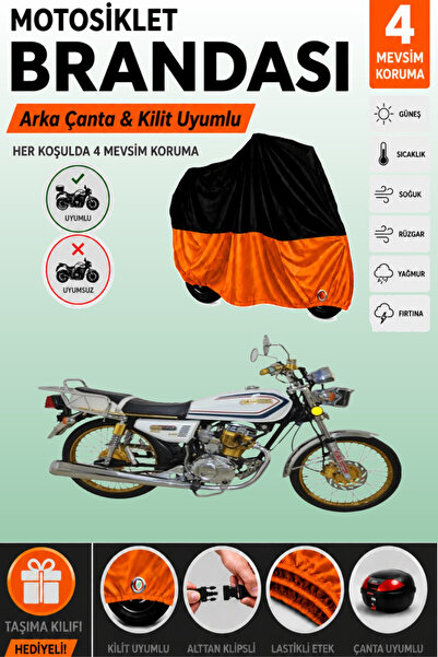 Cemku Double Black Top - Orange Bottom, Rear Bag Compatible Kuba Cheetah 170F...