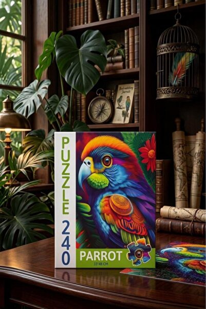 Tıfıl Toys 240 Pieces Parrot Artistic Colorful Parrot Puzzle 33X48Cm Educatio...