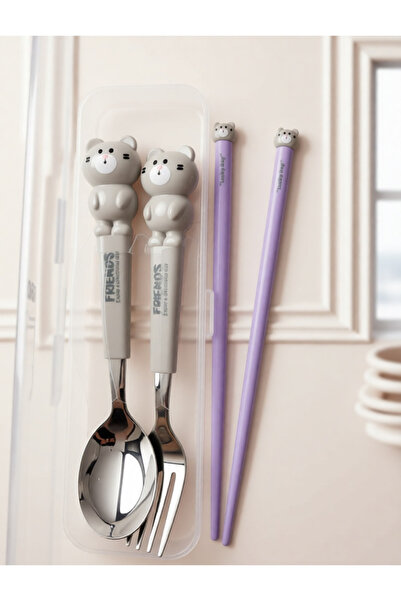 Cherry Chopstick ve çatal kaşık seti