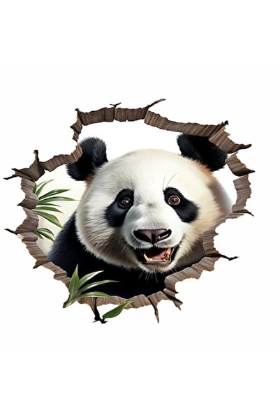 OEM 3D Panda decorative wall sticker, premium repositionable textile sticker,...