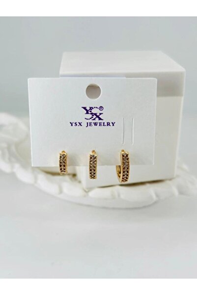 atastore2017 Zircon Stone Triple Combination Earrings