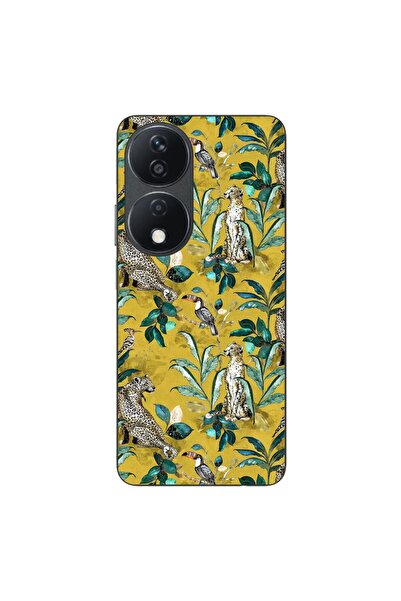 OEM Husa compatibila cu Honor X7b Silicon Gel Tpu Model Yellow Jungle Pattern
